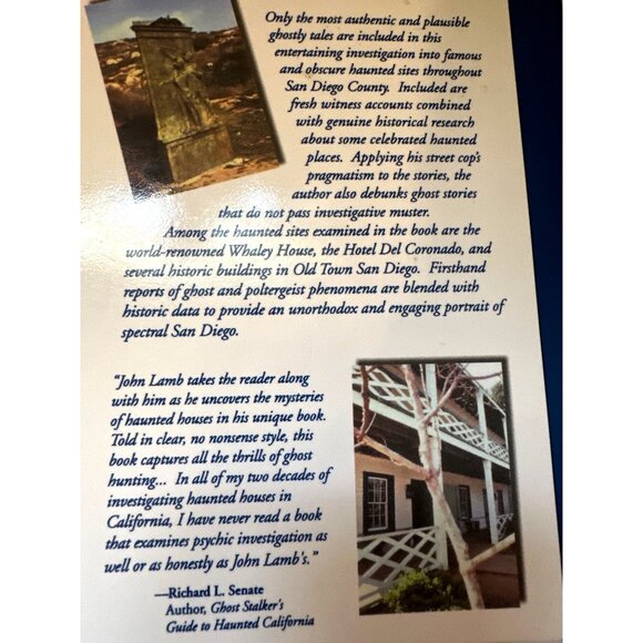 San Diego Specters by John J. Lamb Ghost Stories Paranormal Book Softcover 2007 - Picture 4 of 9